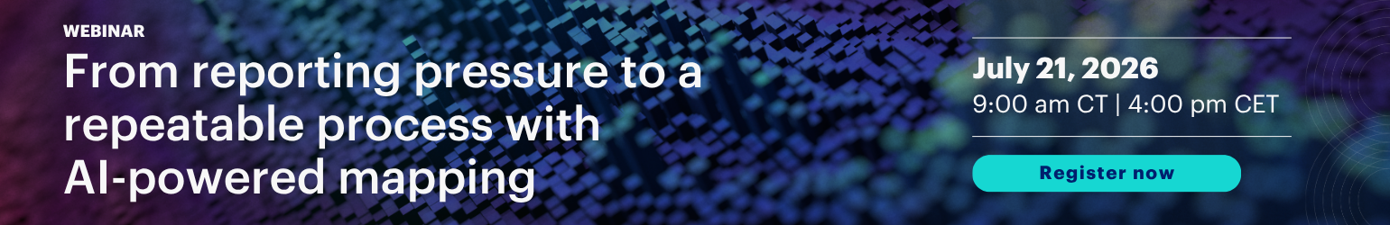 From reporting pressure to a repeatable process with AI-powered mapping